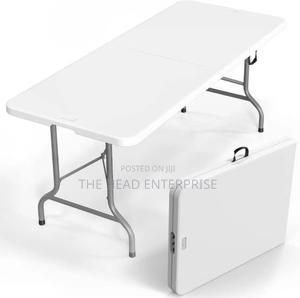 Plain White Foldable Table Easy to Carry 1.5m - main view