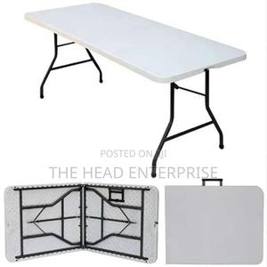 Absolutely Foldable Plain White Table 1.5 M Long - main view