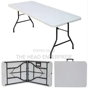 Absolutely Foldable Plain White Table 1.5 M Long