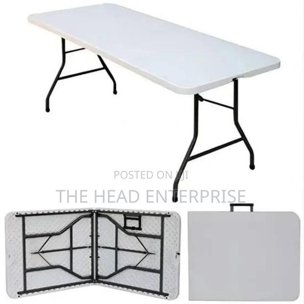 Absolutely Foldable Plain White Table 1.5 M Long