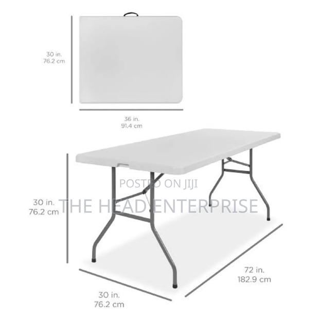 Plain White Outdoor/ Indoor Foldable Table - main view