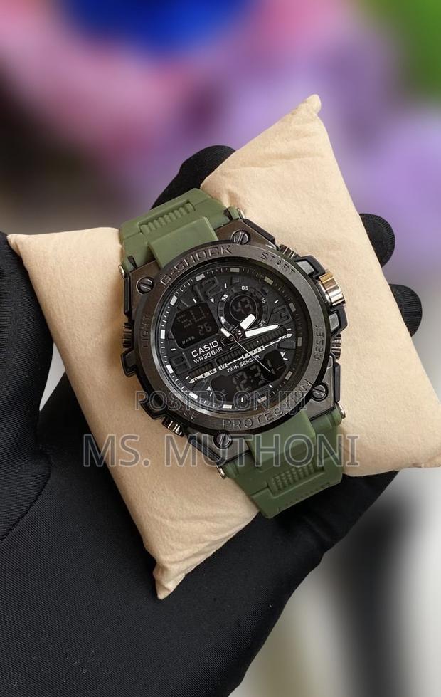 Casio G-Shock Analog-Digital Wristwatch Military Green Band. - main view