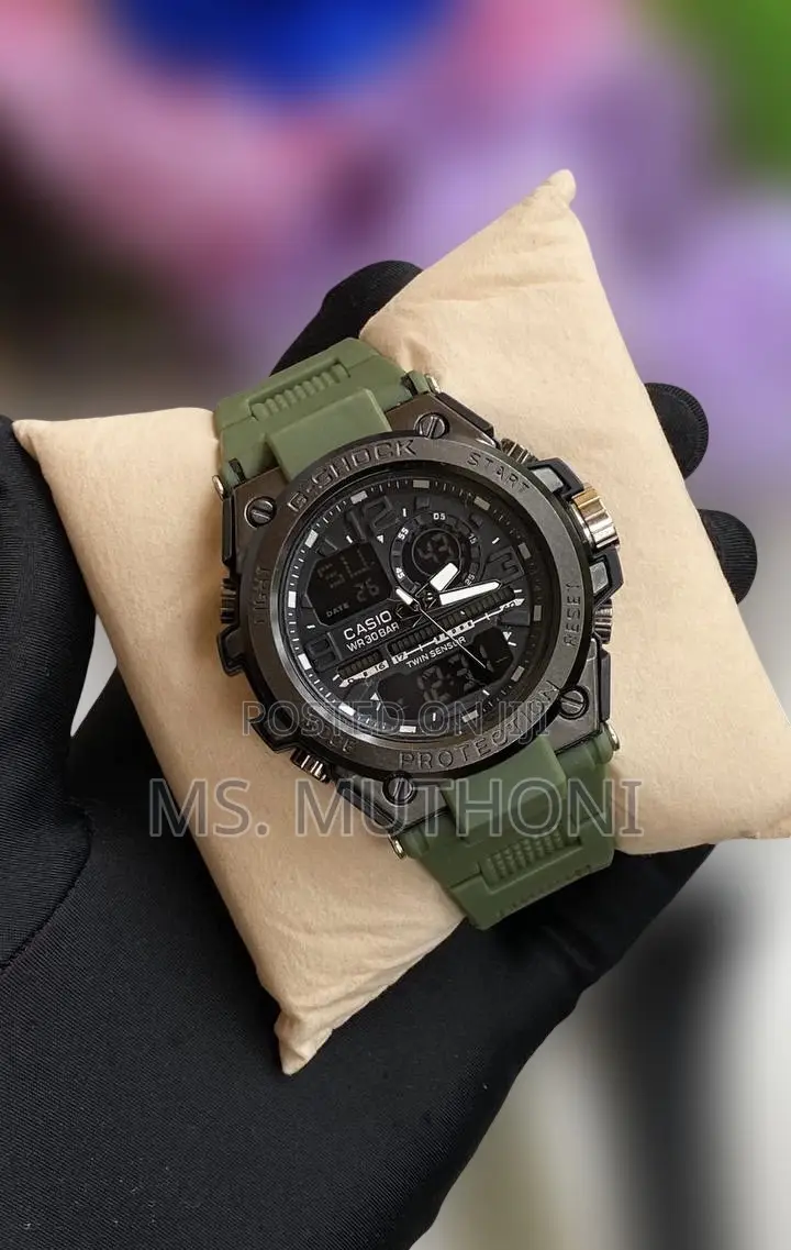 Casio G-Shock Analog-Digital Wristwatch Military Green Band.