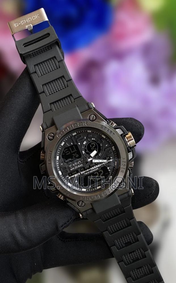 Black Rubber Strap Casio G-Shock Watch, - main view
