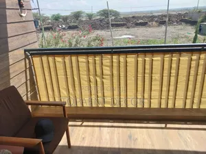 5m Wide Beige Colour Wind Breakers Balcony Shields