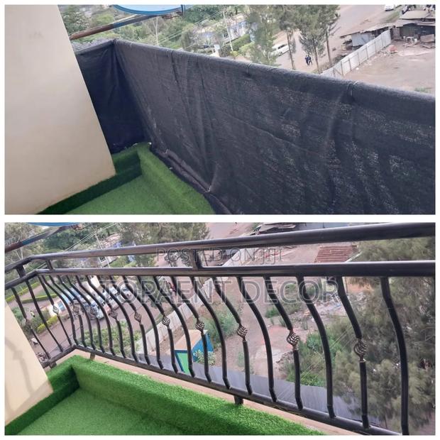 Dust Prevention ,Black Balcony Privacy Shield - main view