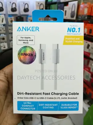 The Anker Zolo 240w Usb-C to Usb-C Cable.