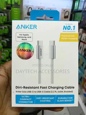 The Anker Zolo 240w Usb-C to Usb-C Cable.