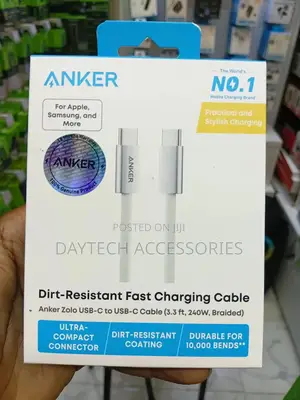 Anker A8060h21 Zolo Usb-C to Usb-C Cable (1m, 240w) White