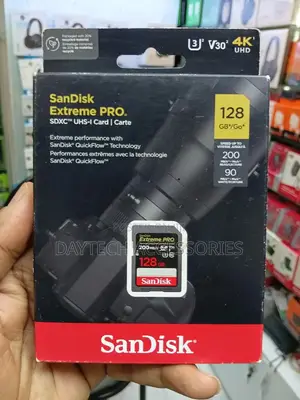 This Is a Sandisk Extreme Pro 128gb SDXC Uhs-I Memory Card.