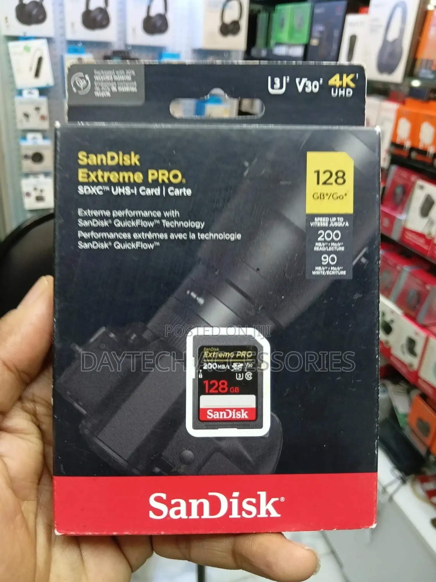 This Is a Sandisk Extreme Pro 128gb SDXC Uhs-I Memory Card.