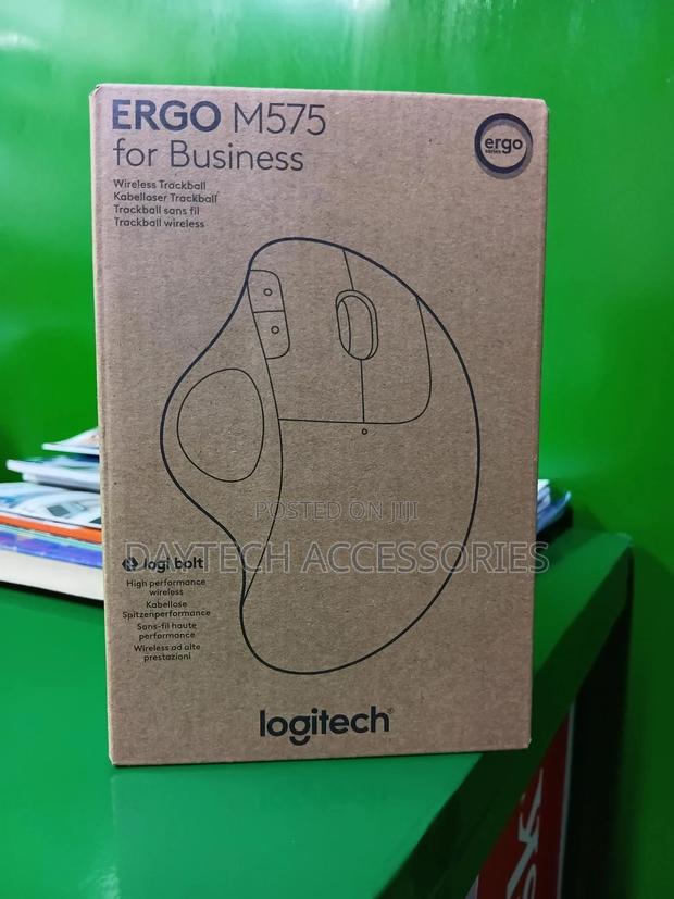 Logitech Ergo M575 Wireless Trackball Mouse (Black) - thumbnail 2