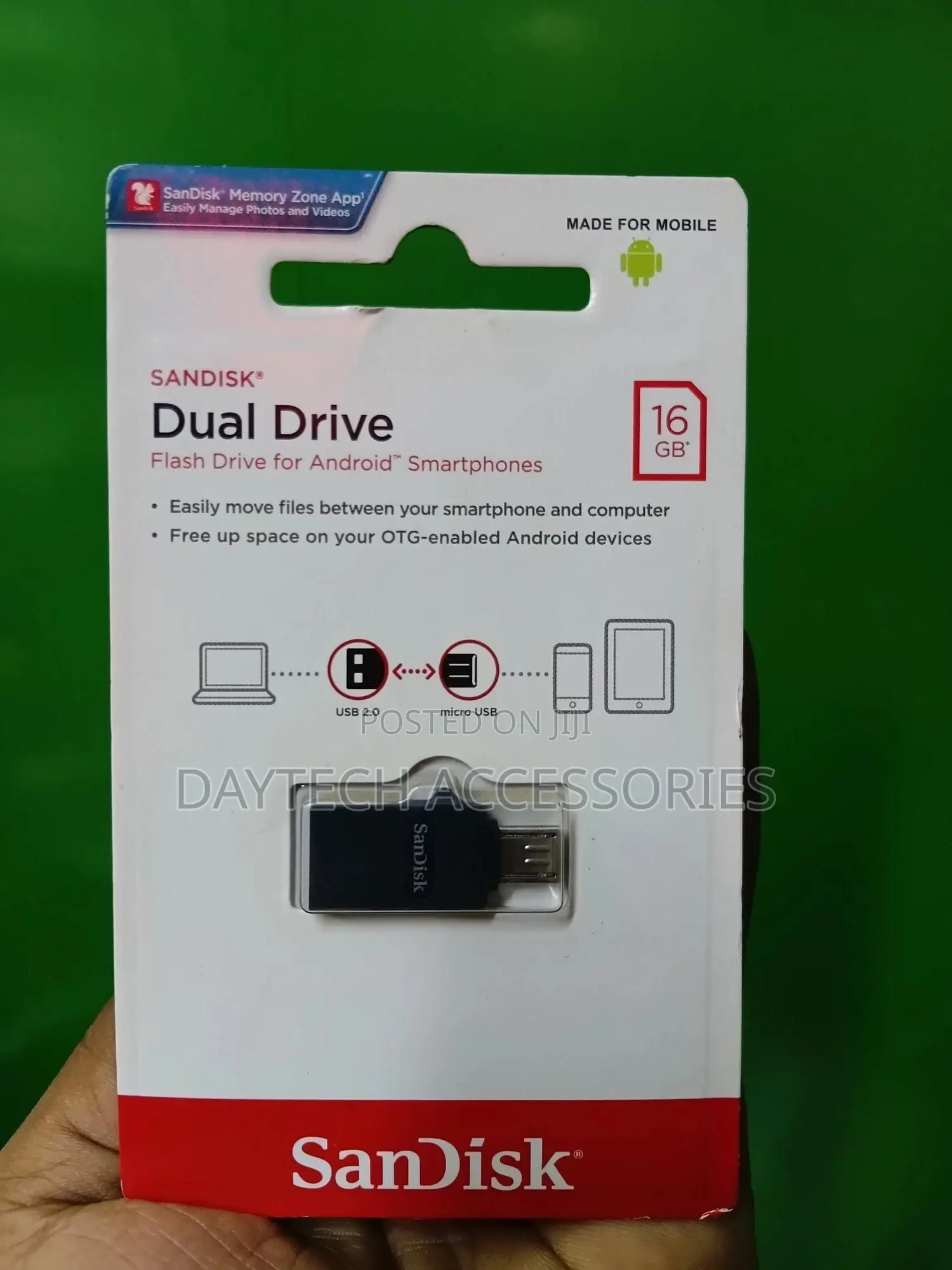 Sandisk Ultra 16gb Usb 2.0 Otg Flash Drive With Micro Usb Connector