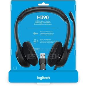 Logitech H390 Usb Headset Noise Cancelling Microphone- Black - thumbnail 2