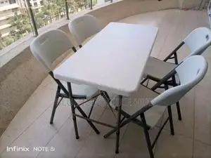 4 Seater Foldable Dining Table With Foldable Chair