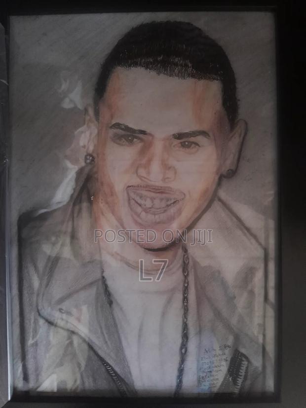 My A4-Size Art on Chris Brown.
