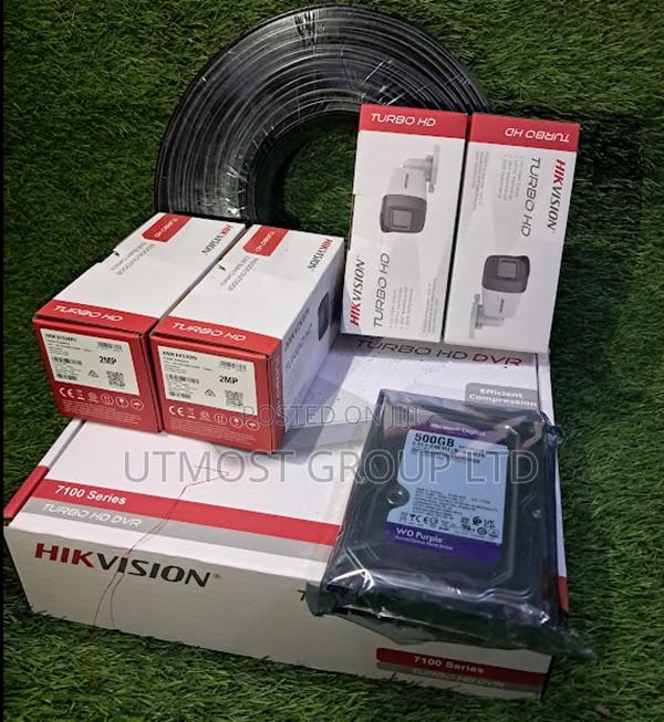 Hikvision 4ch CCTV Setup With Full Accessories
