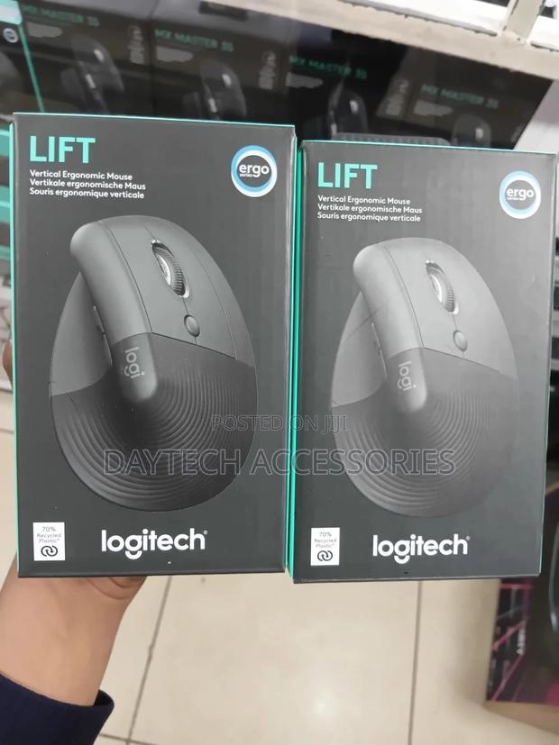 Logitech Lift Vertical Ergonomic Wireless Bluetooth Mouse - Graphite - thumbnail 2