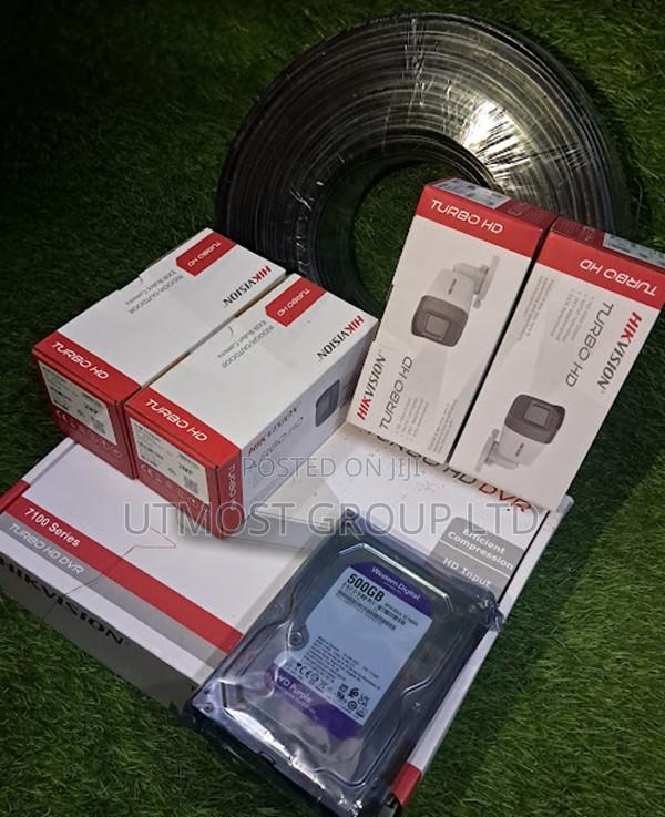 Hikvision 4 Camera DVR Set With Power and Cabling - main view