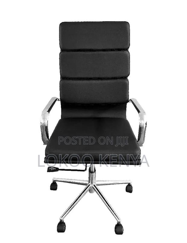 Office Chair; Executive Manager Leather Swivel-Adjustable Office Chair - thumbnail 7