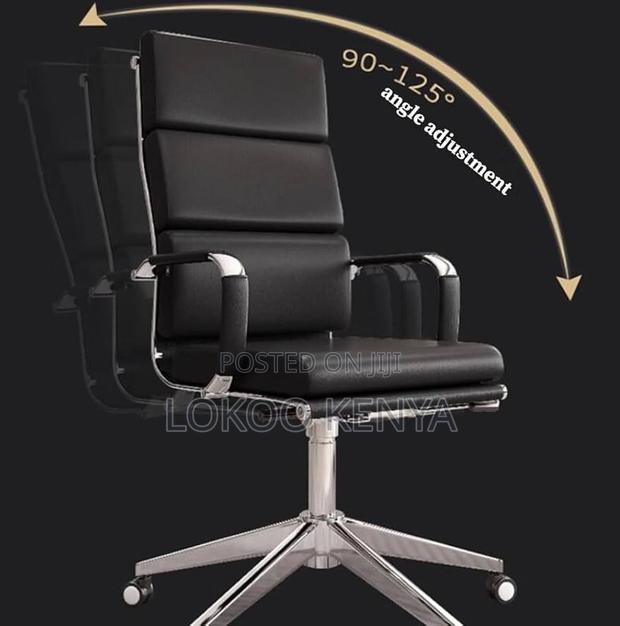 Office Chair; Executive Manager Leather Swivel-Adjustable Office Chair - thumbnail 11