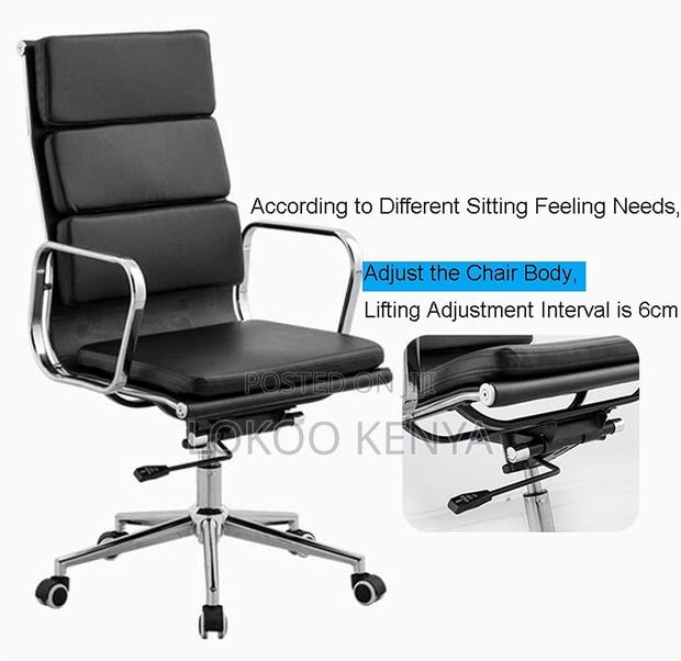 Office Chair; Executive Manager Leather Swivel-Adjustable Office Chair - thumbnail 17