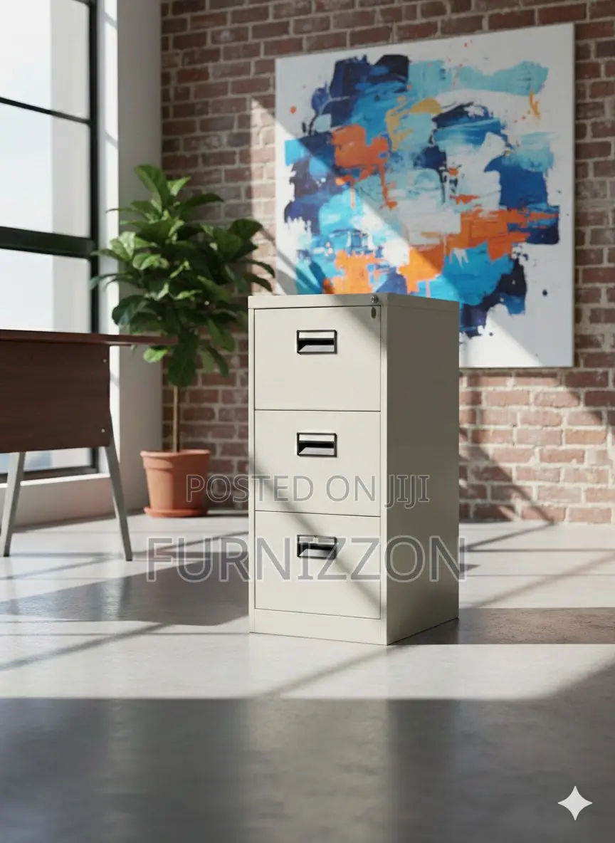 Metal 3 Drawer Filing Cabinet