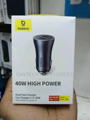This Is a Baseus Golden Contactor Pro 40w Car Charger.