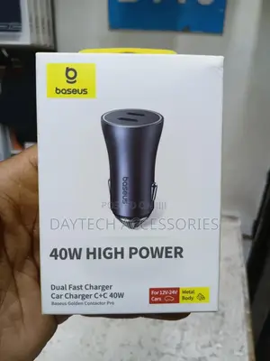 This Is a Baseus Golden Contactor Pro 40w Car Charger.