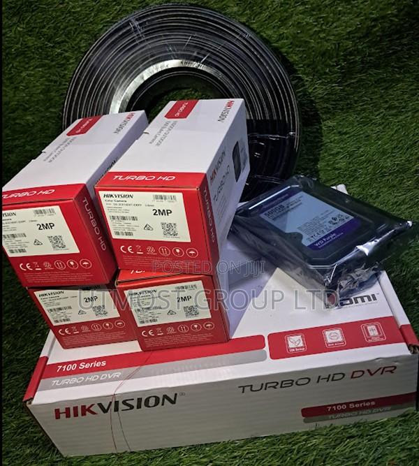 Hikvision 4 Channel DVR Set With Cameras and Connectors - main view
