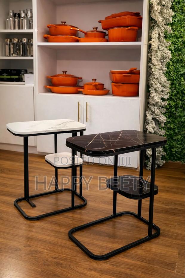 Luxury Marble Textured Side Table - main view