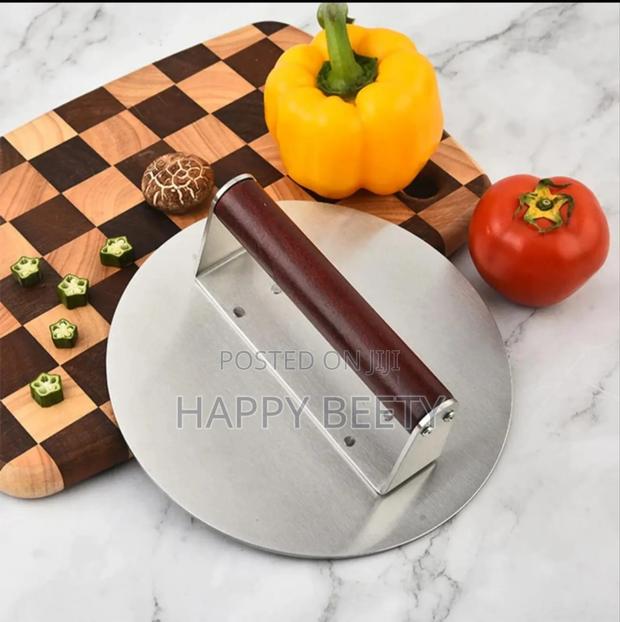 Heavy Duty Round Stainless Steel Chapati Spinner\Presser - thumbnail 3