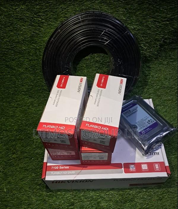 Hikvision 4 Camera Surveillance Kit With All Accessories - main view