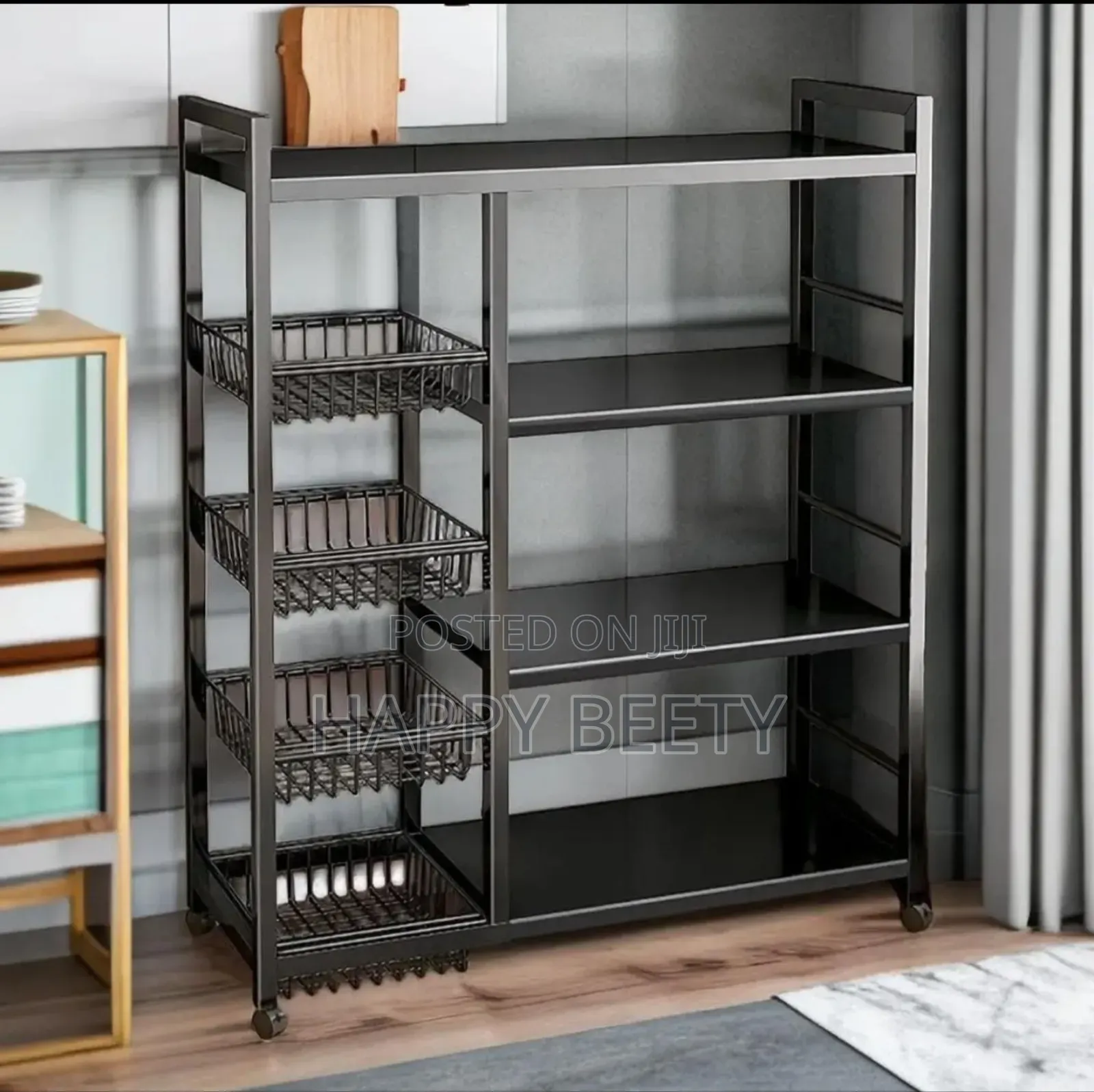 Big Size Heavy Duty Multipurposecarbon Coated Metallic Vegetable Rack