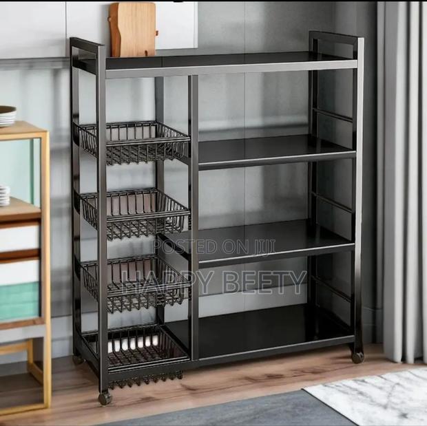 Big Size Heavy Duty Multipurposecarbon Coated Metallic Vegetable Rack - thumbnail 2
