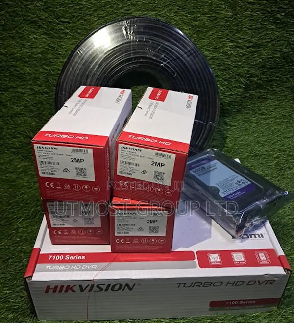 Hikvision 4 Camera Security Kit With Full Installation Set - main view