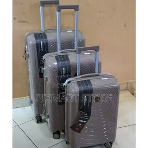 3-in-1 Luxury Rubber Travel Suitcase Set