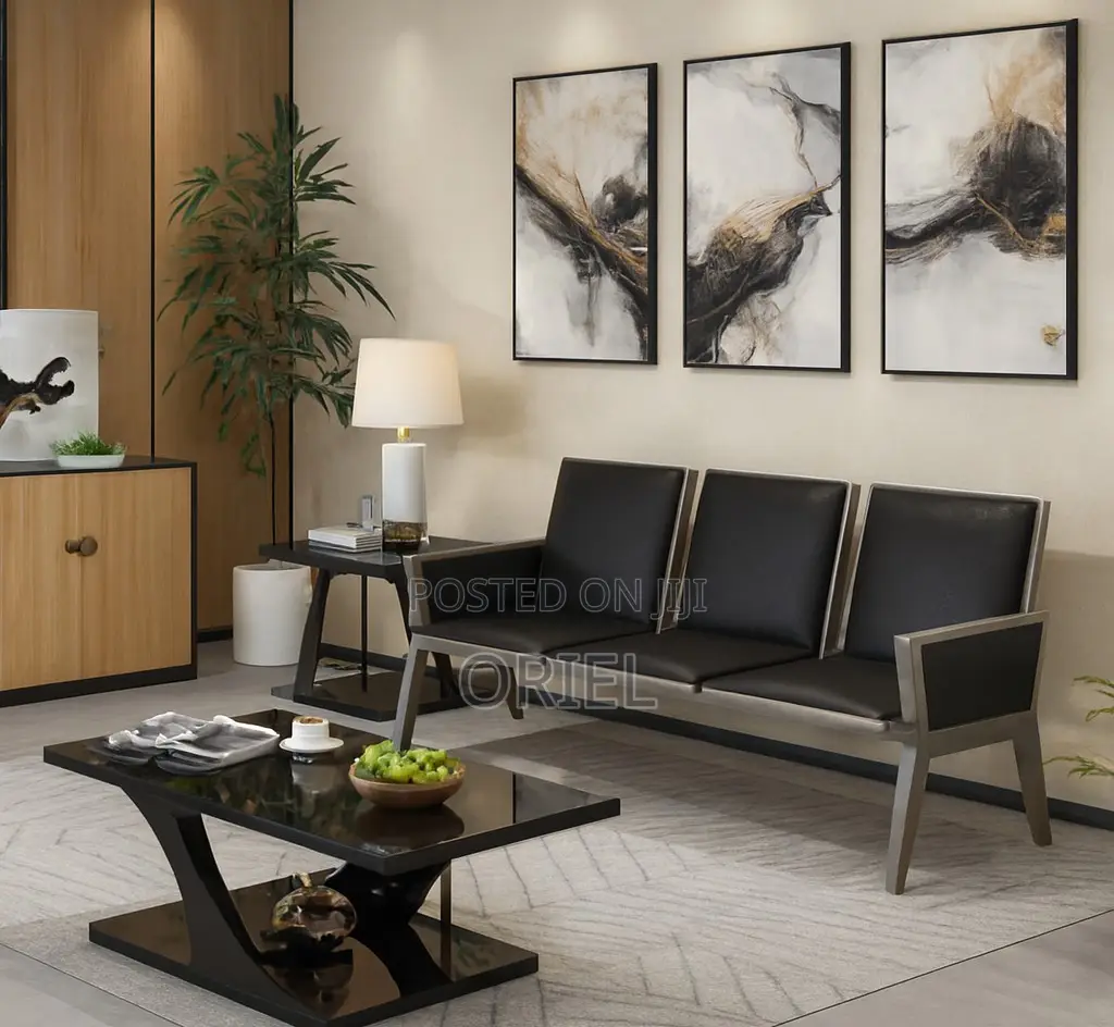 3-Seater Office Bench : Corporate Lobby Office Bench