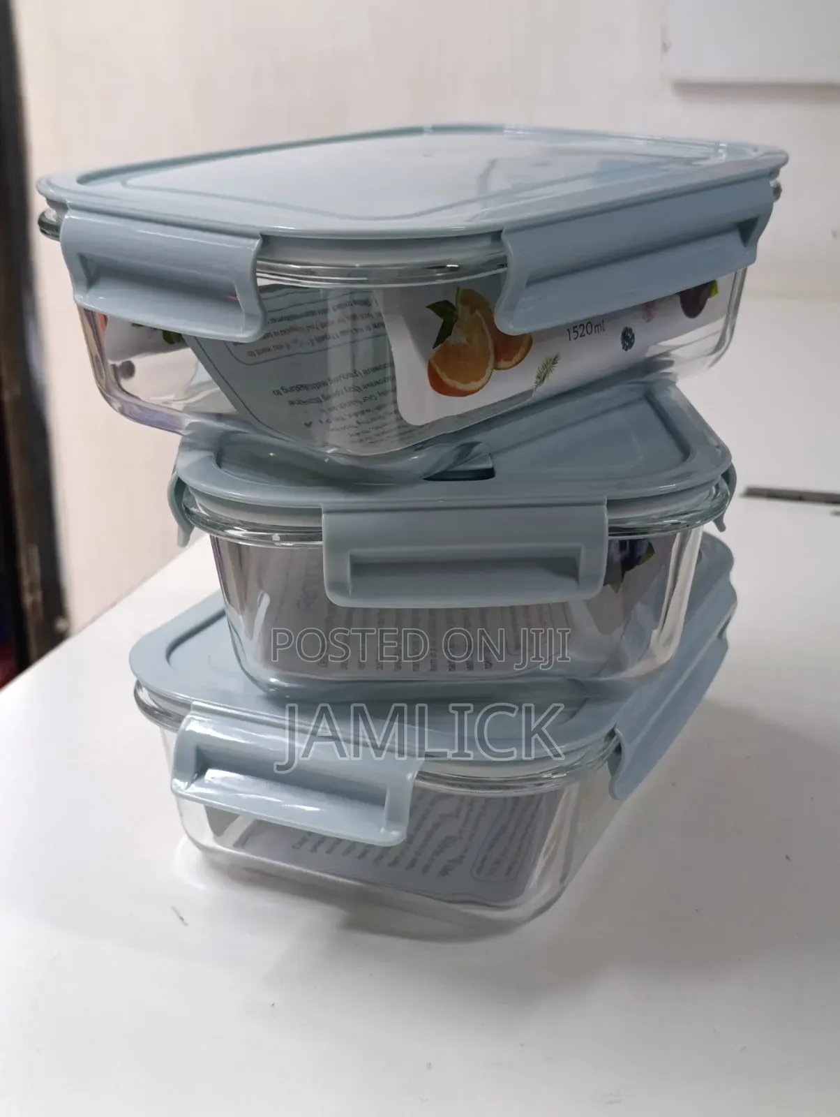 1520ml Large Glass Food Storage Container - Hk