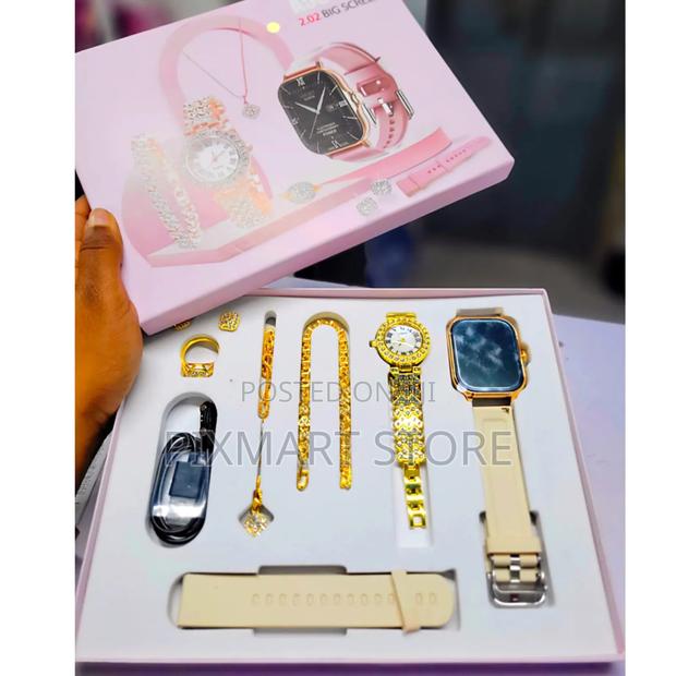 A58 Plus Smart Watch Luxury Jewelry Combo Set