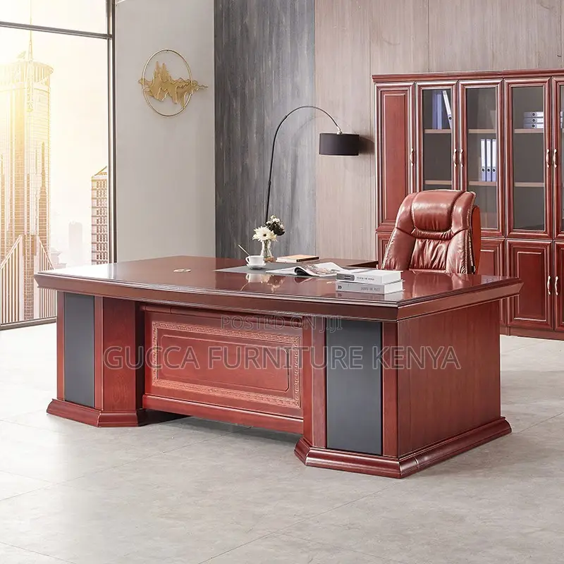 1.8 Meters Mahogany Executive L-shaped Table