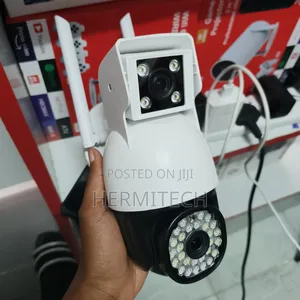 White Dual Lens 4g Wifi Surveillance Camera