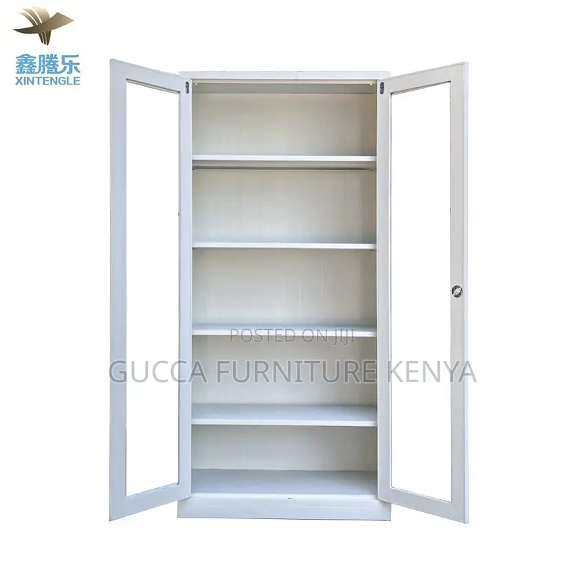 2-door Full Glass Office Document Cabinet
