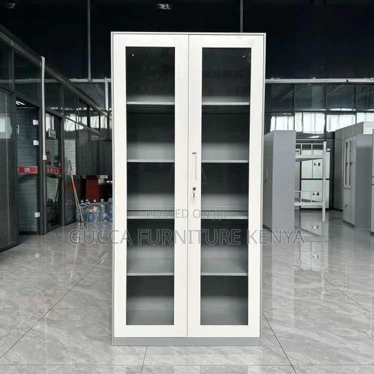 2-door Full Glass Office Document Cabinet