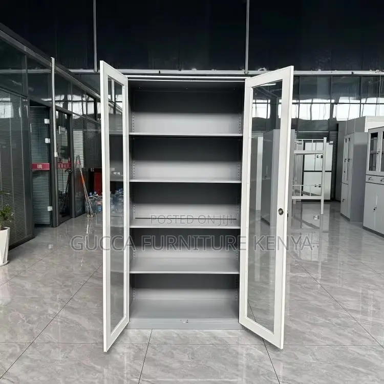 2-door Full Glass Office Document Cabinet