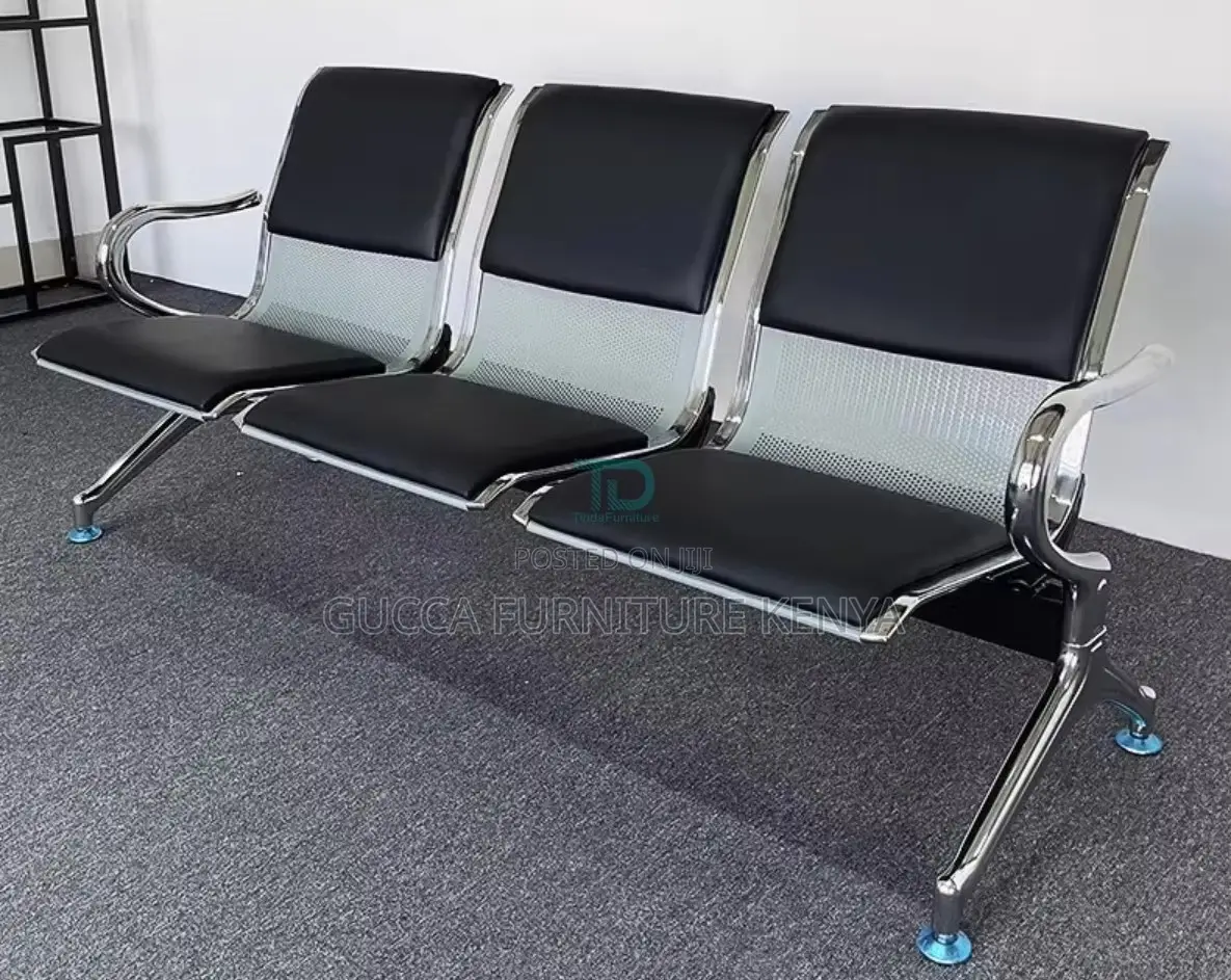 3-seater Padded Office Reception Bench