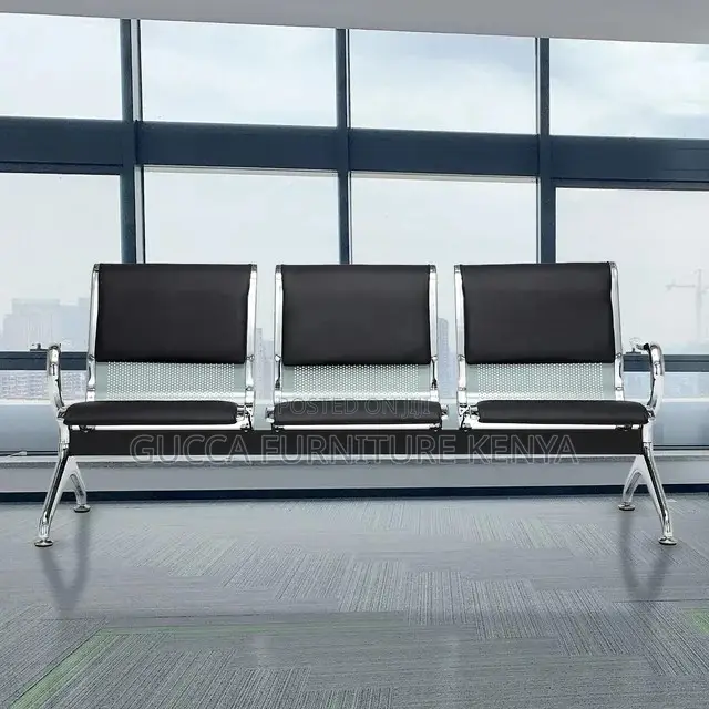 3-seater Padded Office Reception Bench
