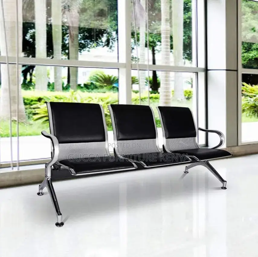 3-seater Padded Office Reception Bench