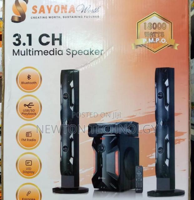 Sayona Tallboy 1193bt
3.1 Channel
18000watts
Output Power