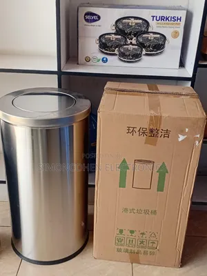 60l Stainless Steel Swivel Dustbin